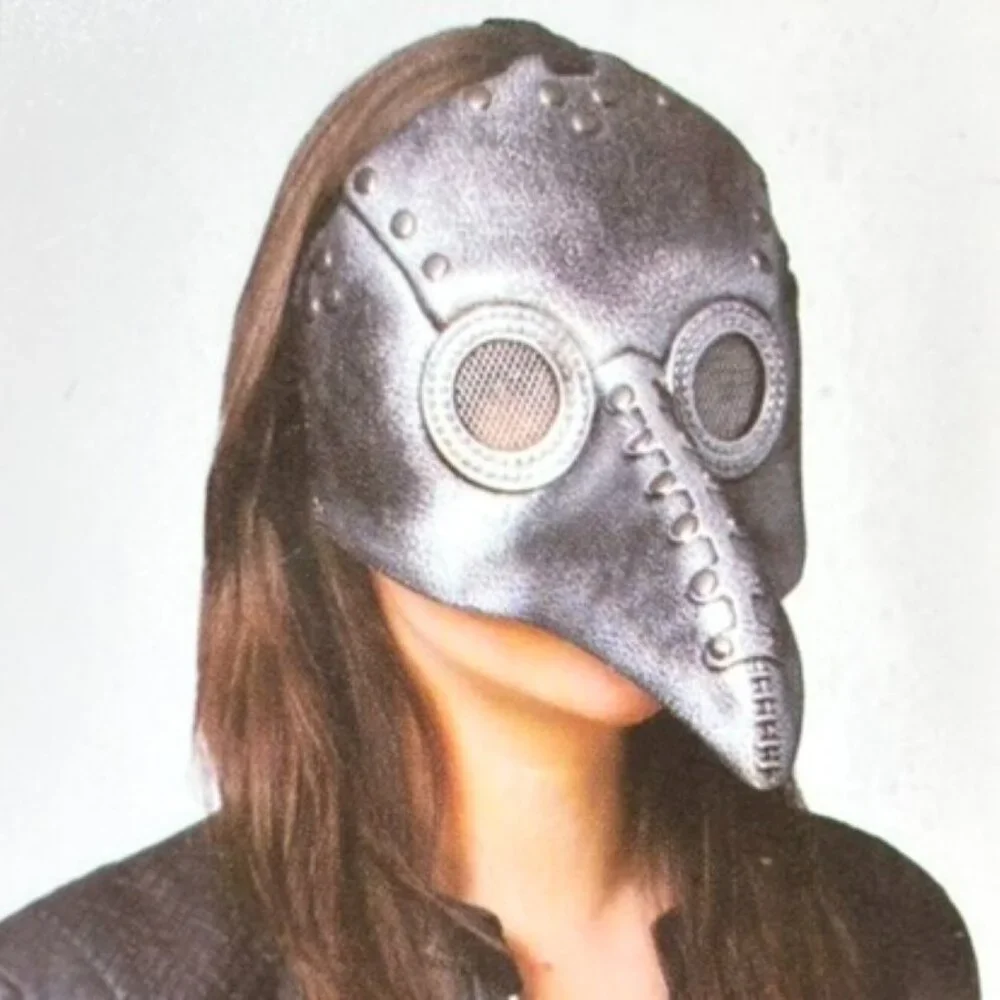 Masquerade Plague Doctor Halloween Face Mask Hard Hand Painted Adult Teen 15+